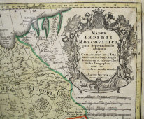 Старинная итальянская карта северной части Московского Русского государства