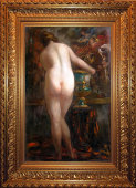 Картина «Обнаженная со спины», художник Тихов В. Г., холст, масло, 1921 г.