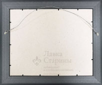 Гравюра «Чертежные инструменты», багет, стекло, Россия, н. 20 в.