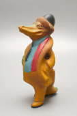 Детская резиновая игрушка с пищалкой «Крокодил Чуковского», старая резина МПО «Вулкан», 1960-70 гг.