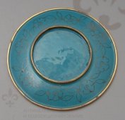 Винтажное блюдце, металл, эмаль клуазоне, Китай, 1950-е