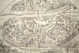 План города Новгорода с изображением нашествия суздальцев в 1170 году