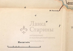 Старинная почтово-телеграфная карта Полтавской губернии, картографич. зав. П. Ф. Петш, Санкт-Петербург, 1900-е