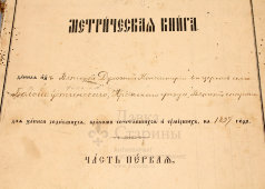 Метрическая книга Вятской губернии Яранского уезда, с. Большеустинское, Россия, 1837 г.