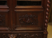 Антикварный книжный шкаф, дуб, Европа
