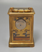Старинные механические часы с боем и римскими цифрами, каретный будильник Aiguilles, Франция, нач. 20 в.