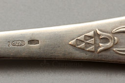 Столовая ложка, советское серебро 875 пр., Украина, ЗиД, 1950-60 гг.