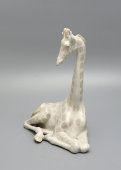 Авторская нетиражная статуэтка «Жираф с поднятой головой», скульптор Веселов П. П., Рига, 1957 г.