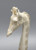 Авторская нетиражная статуэтка «Жираф с поднятой головой», скульптор Веселов П. П., Рига, 1957 г.