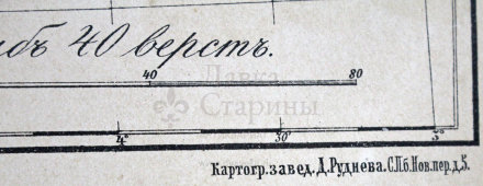 Старинная карта «Ковенская и Курляндская губернии»