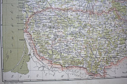 Старинная карта «Ковенская и Курляндская губернии»