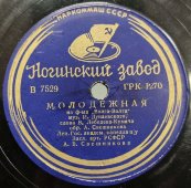 Капелла под упр. Свешникова исп: «Колыбельная» из фильма «Цирк» и «Молодежная» из фильма «Волга-Волга». Ногинский завод, 1930-1940е гг