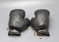Раритетный боксерский комплект: груша и перчатки, инвентарь и экипировка для боксеров, СССР, 1970-80 гг.