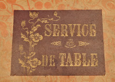 Детский дорожный сервиз для кукольного домика, посудка «Кукольный обеденный стол», фарфор, Франция, нач. 20 в.