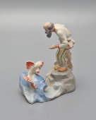 Статуэтка по сказке «Старик и золотая рыбка», бисквит, СССР, 1950-60 гг.