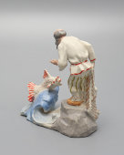 Статуэтка по сказке «Старик и золотая рыбка», бисквит, СССР, 1950-60 гг.