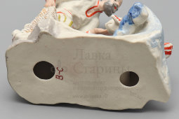 Статуэтка по сказке «Старик и золотая рыбка», бисквит, СССР, 1950-60 гг.