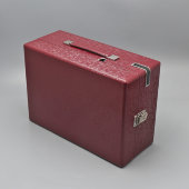 Советский патефон чемоданного типа, модель ПТ-3, Патефонный завод в г. Молотов, 1952-53 гг.