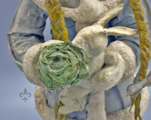 Старинная ватная советская игрушка огромного нестандартного размер «Снегурочка», 1950-е