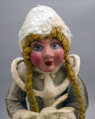 Старинная ватная советская игрушка «Снегурочка»
