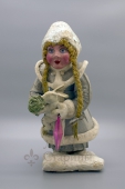 Старинная ватная советская игрушка «Снегурочка»
