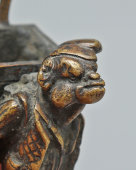 Старинный декоративный колокольчик для вызова прислуги «Носильщик», бронза, Европа, 19 в.