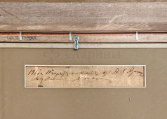 Персонаж П. П. Петух из поэмы Н. В. Гоголя «Мертвые души», Маковский В. Е., бумага, карандаш, белила, Россия, 1900-е