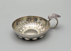 Винтажная чаша для дегустации вина, чаша сомелье, тастевин, посеребренный металл, Франция, 1984 г.