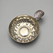 Винтажная чаша для дегустации вина, чаша сомелье, тастевин, посеребренный металл, Франция, 1984 г.