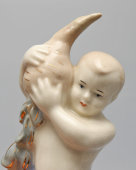 Фигурка «Мальчик с репкой»,фарфор, Гжель, 1950-60 гг.