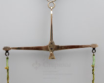 Старинные карманные аптекарские весы-коромысло в футляре, Россия, к. 19 в.