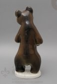Фигурка «Бурый медведь», ЛФЗ, 1950-60 гг., скульптор Ризнич И. И., 
фарфор