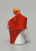 Красная пешка из шахмат «Красные и белые», Н. Я. Данько, агитационный фарфор ЛФЗ, 1920-е