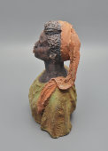 Авторская скульптура, бюст «Африканка», скульптор Ковнер С. Я., СССР, 1960-е