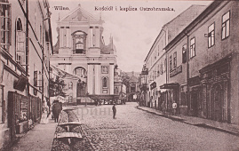 Почтовая карточка "Wilno. Kosciol i kaplika Ostrobramska"