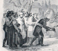 Старинная гравюра «Наполеон получает ключи от Вены в замке Шёнбрунн», Франция, 19 в.