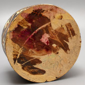 Круглая расписная шкатулка, автор Иван Гладеревский, керамика, Россия, до 1917 г.