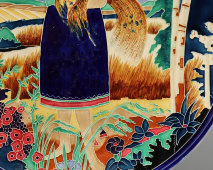 Декоративная тарелка «Жница», авторы Ковальский В., Циперович А., ЗиК Конаково, 1930-е