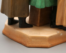 Фарфоровая статуэтка «Суд сельского констебля» (Суд станового), Гарднер, Россия конец 19 века