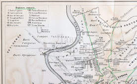 Старинная карта Древнего Рима, картограф-е зав-е А. Ильина, Санкт-Петербург, 1900-е