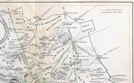 Старинная карта Древнего Рима, картограф-е зав-е А. Ильина, Санкт-Петербург, 1900-е
