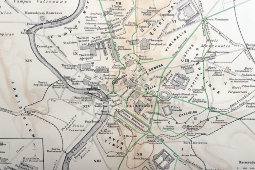 Старинная карта Древнего Рима, картограф-е зав-е А. Ильина, Санкт-Петербург, 1900-е