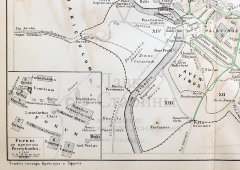 Старинная карта Древнего Рима, картограф-е зав-е А. Ильина, Санкт-Петербург, 1900-е