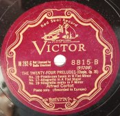 Шопен, «Двадцать четыре прелюдии» исп.  Альфред Корто - пианино, 1920-е годы. 3 пластинки большого размера. Редкость! США. Victor Records