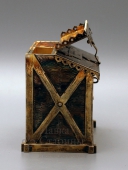 Сигарная коробка в виде ларца, Россия, 1860-е годы, серебро 84 пробы