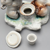 Фигурка, чернильница «Медвежата», скульптор Чарушин Е. И., художник Ризнич И. И., ЛФЗ, 1950-60 гг.