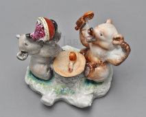 Фигурка, чернильница «Медвежата», скульптор Чарушин Е. И., художник Ризнич И. И., ЛФЗ, 1950-60 гг.