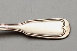 Простая чайная серебряная ложка без рисунка, 800 пр., Россия, 2000-е