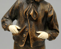 Статуэтка в стиле ар-деко «Франт», бронза, кость, Европа, 1910-20 гг.