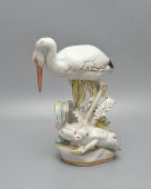 Статуэтка «Аист», скульптор Пустыгин Н. П., Дулевский фарфор, 1970-80 гг.